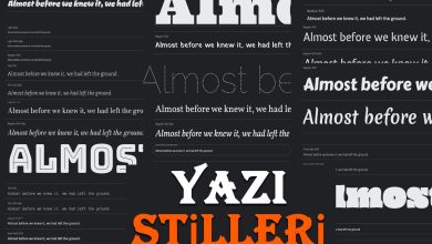 Değişik Yazı Stilleri Kopyala