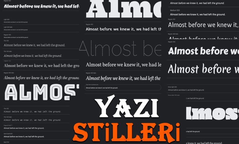 Değişik Yazı Stilleri Kopyala