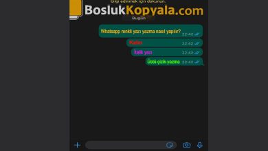 Whatsapp renkli yazı yazma