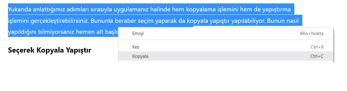 Bilgisayarda Kopyala Yapıştır Nasıl Yapılır? - BoslukKopyala.com