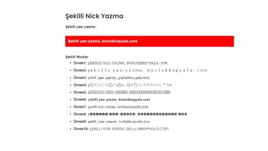 Şekilli Yazı Yazma