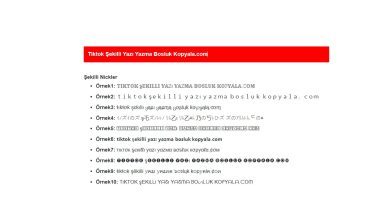 Tiktok Şekilli Yazı