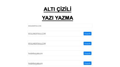 Altı Çizili Yazı Yazma