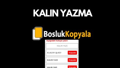 kalın yazı yazma