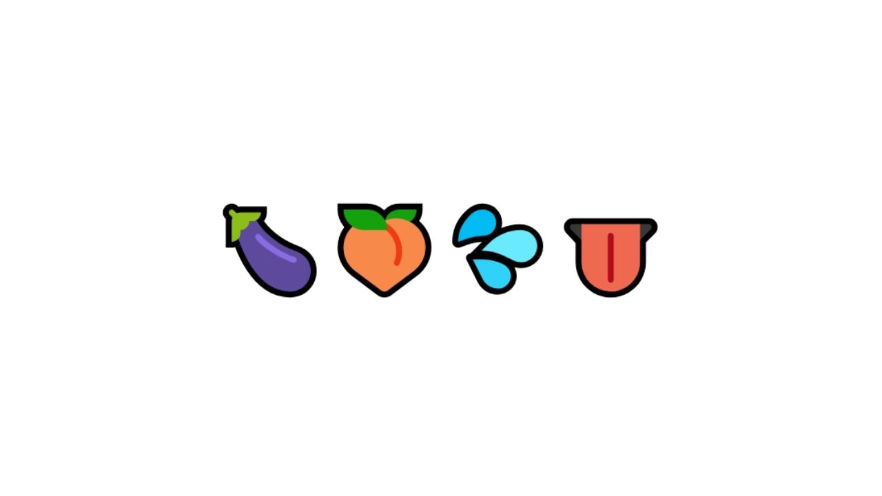 Emoji 🍆🍑💦👅 Anlamı