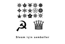 Steam Şekilli Semboller, Steam şekilli nick işaretleri ve emojileri