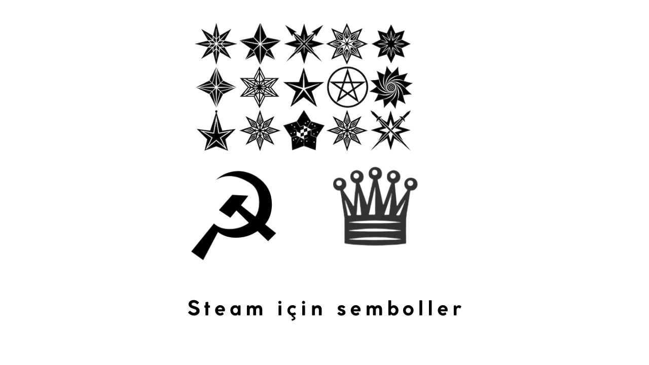 Steam Şekilli Semboller, Steam şekilli nick işaretleri ve emojileri